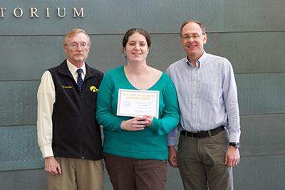 Rebecca Taughter receiving award